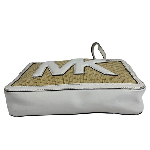 MICHAEL KORS Straw Python Capsule Small Women's Crossbody Handbag Optic White - Picture 7 of 11